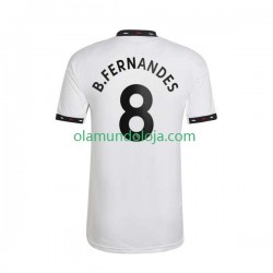 Camisola Manchester United Bruno Fernandes 8 Homem Equipamento Segundo 2022-2023 Manga Curta
